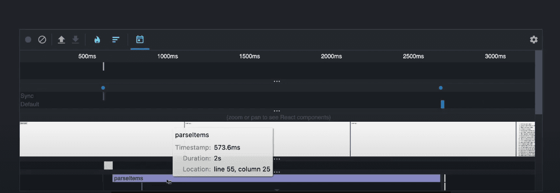 捕捉到 react context 之外的 parseItems